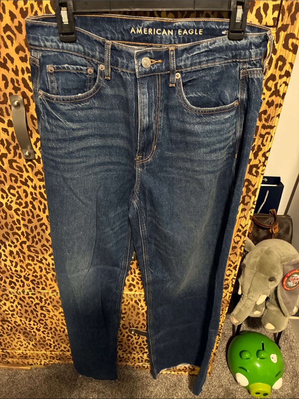 American Eagle Outfitters Men’s Dark Blue Straight Jeans